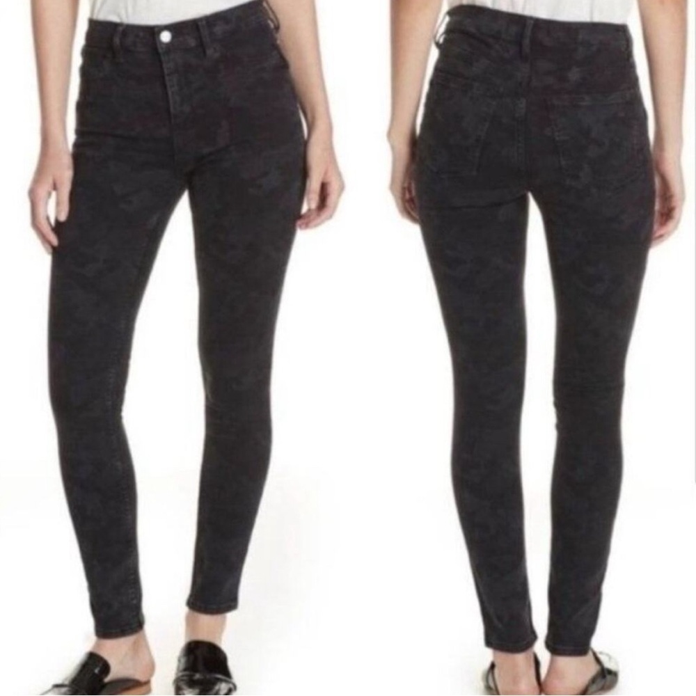 Free People Raised Pattern Skinny Jeans Size 28 Mid-Rise Festival Boho